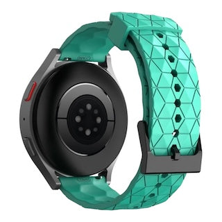 teal-hex-patterncoros-20mm-range-watch-straps-nz-silicone-football-pattern-watch-bands-aus