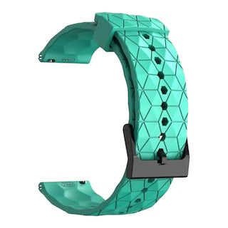 teal-hex-patternpolar-pacer-watch-straps-nz-silicone-football-pattern-watch-bands-aus