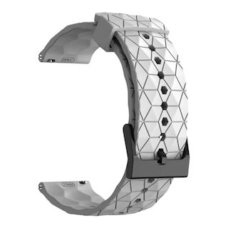 white-hex-patterncoros-20mm-range-watch-straps-nz-silicone-football-pattern-watch-bands-aus
