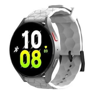white-hex-patterncoros-20mm-range-watch-straps-nz-silicone-football-pattern-watch-bands-aus
