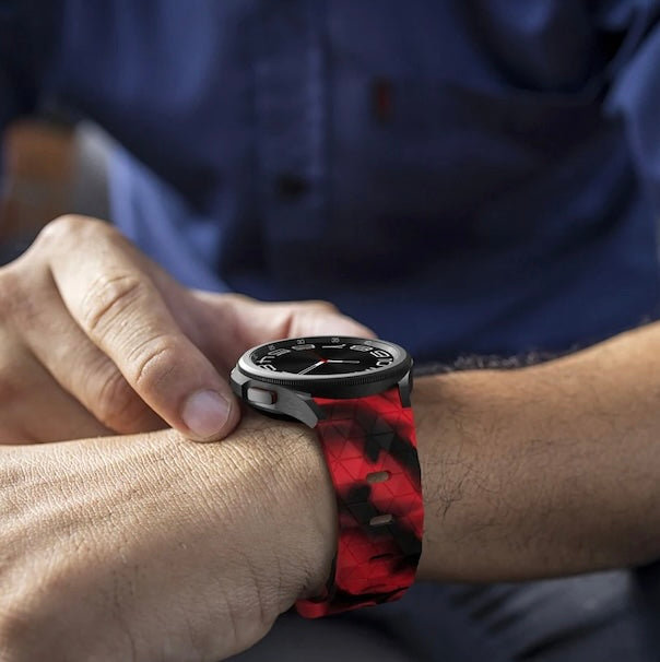 red-watch-straps-nz-silicone-football-pattern-watch-bands-aus