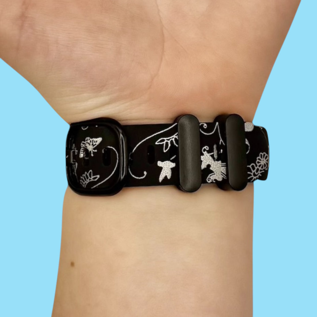 replacement-Silicone-Fitbit-Ace-3-watch-straps-black-swirl-117100
