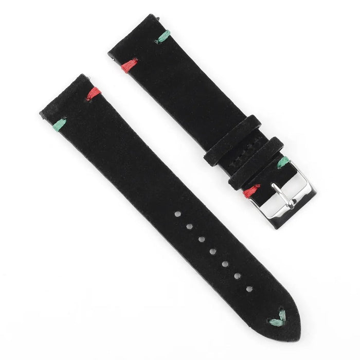 black-red-green-garmin-fenix-5-watch-straps-nz-suede-watch-bands-aus