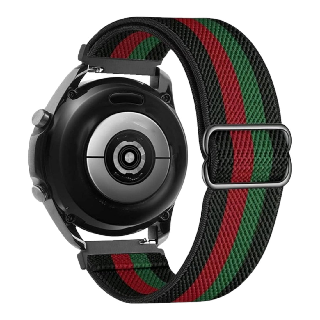 black-red-green-stripe-samsung-galaxy-watch-7-(40mm)-watch-straps-nz-braided-loop-flex-watch-bands-aus-996764