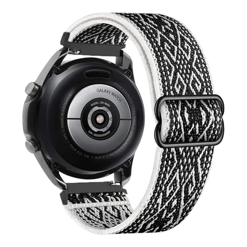 bohemian-black-white-google-pixel-watch-3-(45mm)-watch-straps-nz-braided-loop-flex-watch-bands-aus