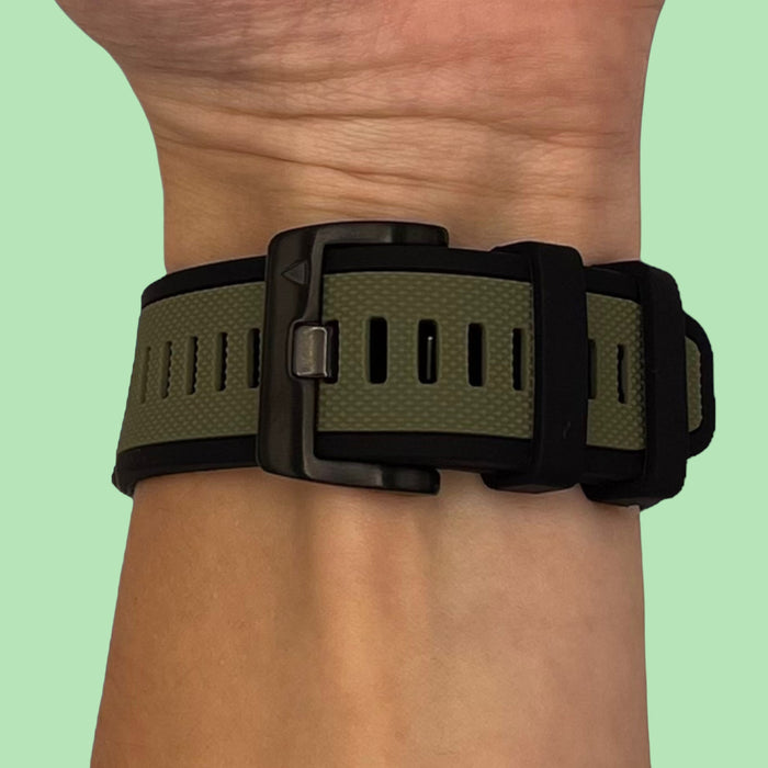 army-green-garmin-fenix-e-watch-straps-nz-dual-colour-sports-watch-bands-aus