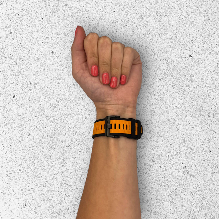 orange-garmin-quatix-6-watch-straps-nz-dual-colour-sports-watch-bands-aus