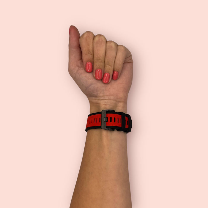 red-garmin-forerunner-965-watch-straps-nz-dual-colour-sports-watch-bands-aus