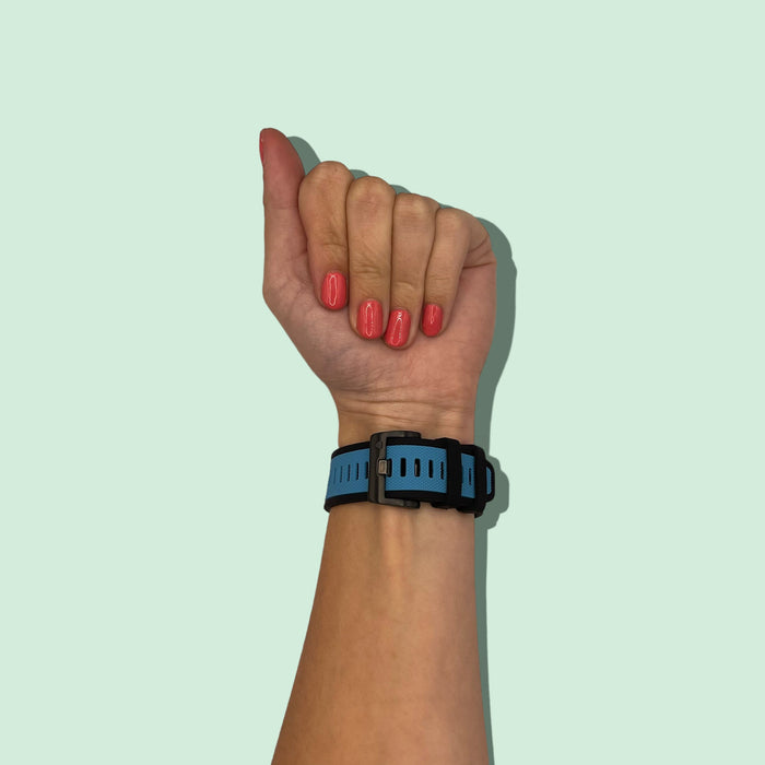 light-blue-garmin-forerunner-955-watch-straps-nz-dual-colour-sports-watch-bands-aus