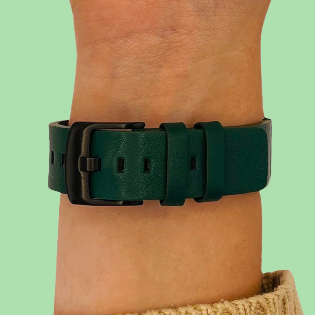 green-black-buckle-coros-nomad-watch-straps-nz-leather-watch-bands-aus