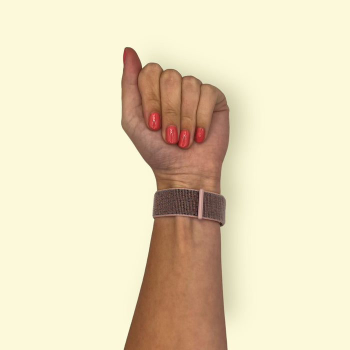 pink-sand-ticwatch-5-pro-watch-straps-nz-nylon-sports-loop-watch-bands-aus