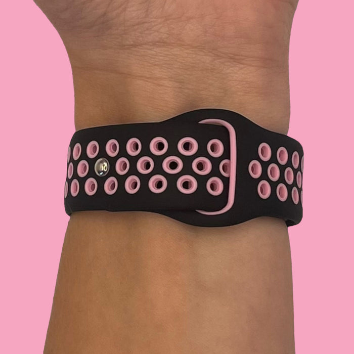 black-pink-garmin-forerunner-165-watch-straps-nz-silicone-sports-watch-bands-aus