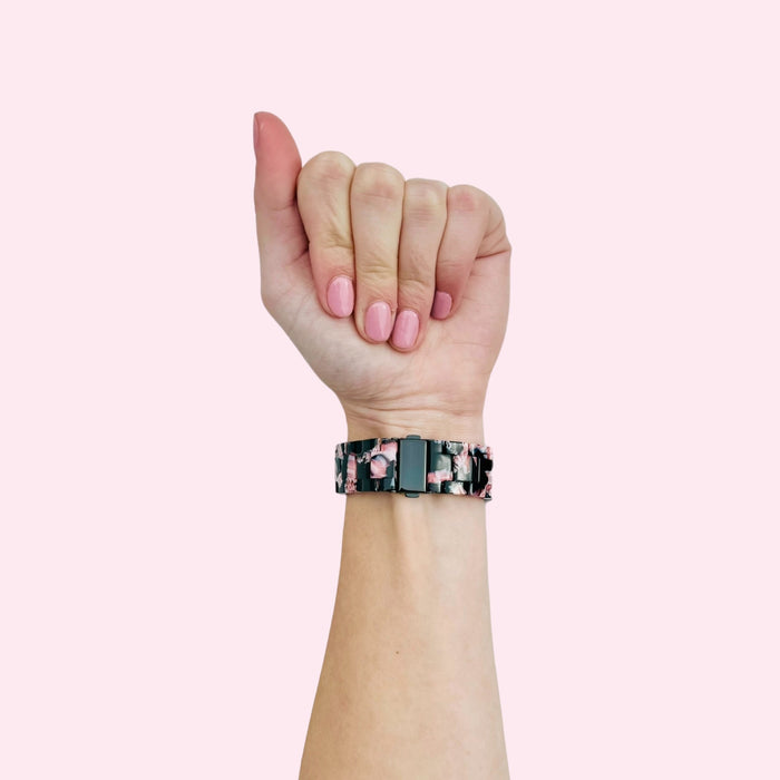 pink-flower-brew-watch--retromatic-metric-watch-straps-nz-resin-watch-bands-aus