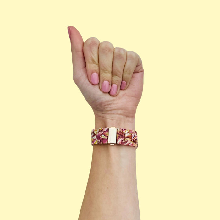 rose-quartz-samsung-galaxy-watch-5-(40-44mm)-watch-straps-nz-resin-watch-bands-aus