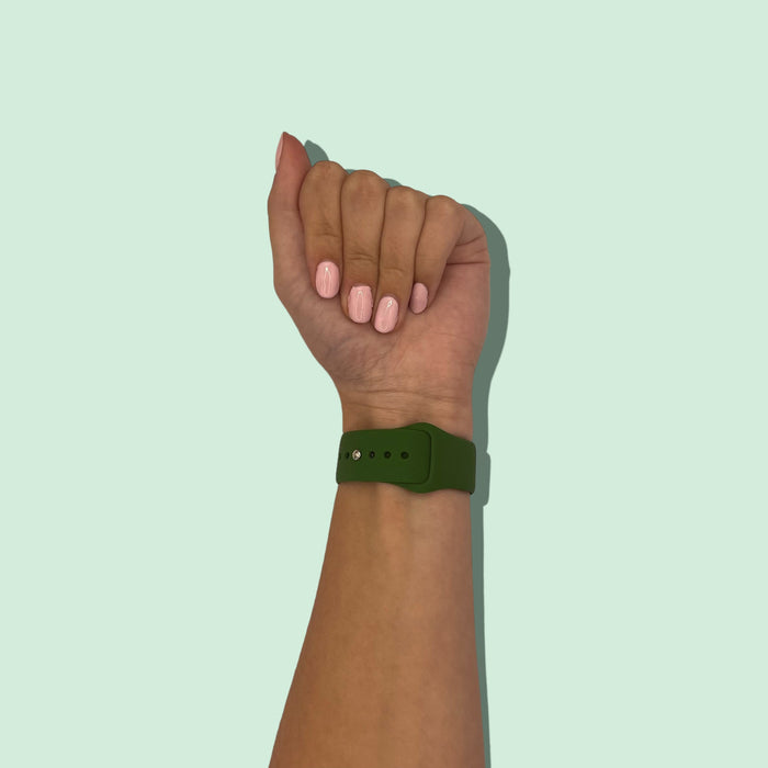 army-green-garmin-vivoactive-3-watch-straps-nz-silicone-button-watch-bands-aus