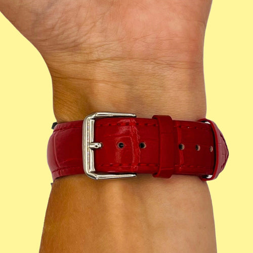 red-garmin-forerunner-165-watch-straps-nz-snakeskin-leather-watch-bands-aus