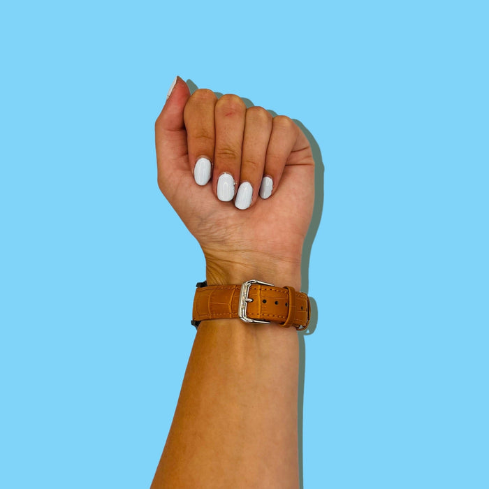 brown-garmin-instinct-2x-watch-straps-nz-snakeskin-leather-watch-bands-aus