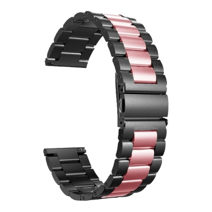 black-rose-pink-metal-ticwatch-5-pro-watch-straps-nz-stainless-steel-link-watch-bands-aus