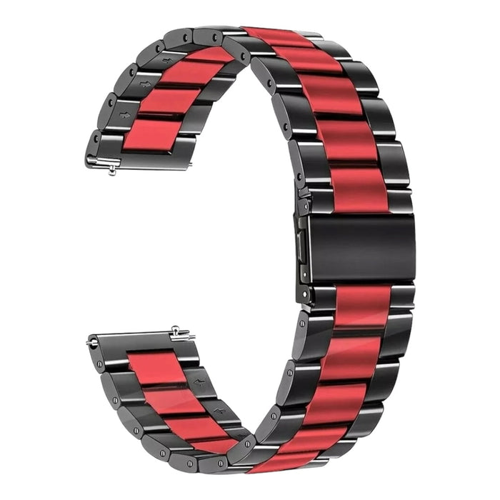 black-red-metal-google-pixel-watch-3-(45mm)-watch-straps-nz-stainless-steel-link-watch-bands-aus