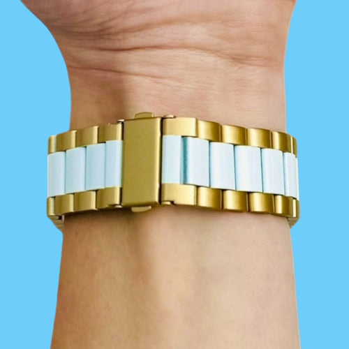 gold-white-metal-ticwatch-5-pro-watch-straps-nz-stainless-steel-link-watch-bands-aus