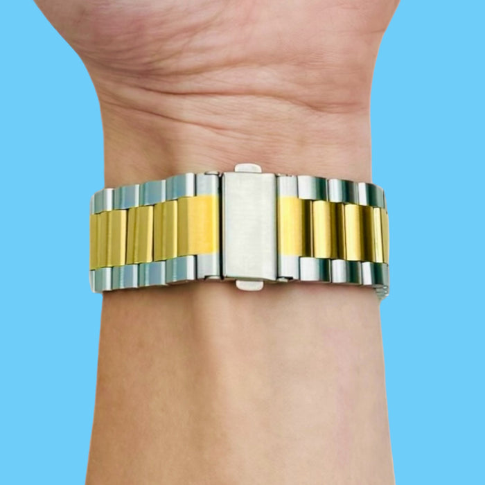 silver-gold-metal-google-pixel-watch-3-(45mm)-watch-straps-nz-stainless-steel-link-watch-bands-aus