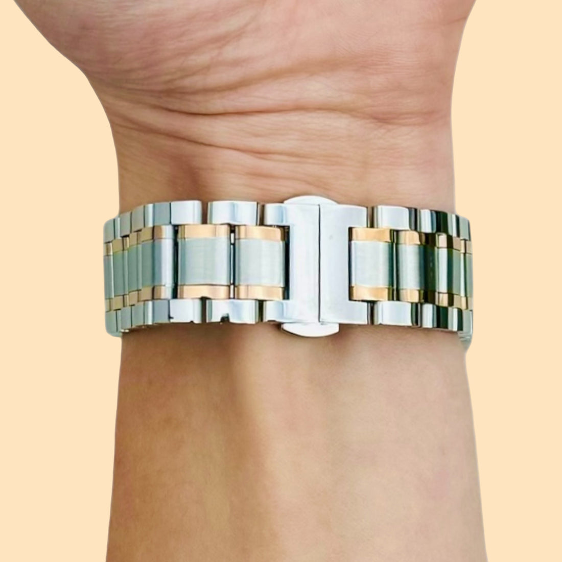 silver-rose-gold-stripe-metal-huawei-watch-gt4-46mm-watch-straps-nz-stainless-steel-link-watch-bands-aus-991098