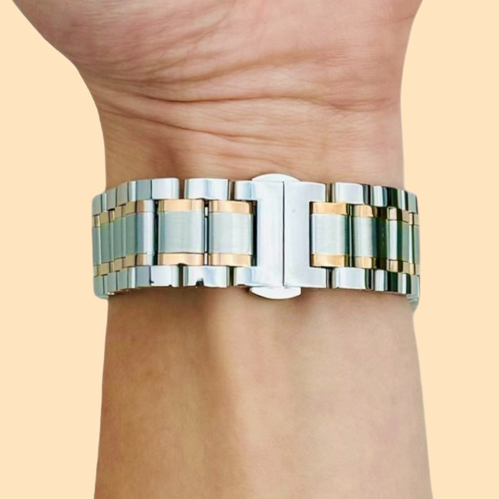 silver-rose-gold-stripe-metal-amazfit-22mm-range-watch-straps-nz-stainless-steel-link-watch-bands-aus