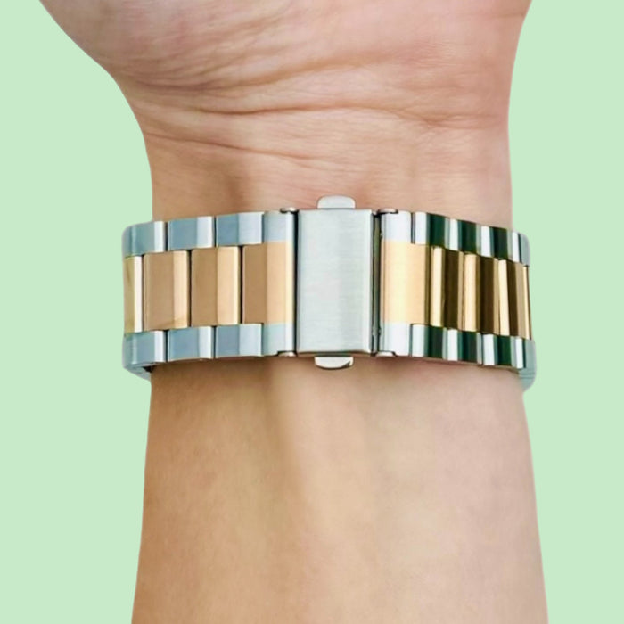 silver-rose-gold-metal-google-pixel-watch-4-(45mm)-watch-straps-nz-stainless-steel-link-watch-bands-aus