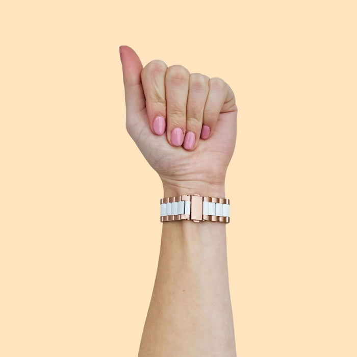 rose-gold-white-metal-xiaomi-amazfit-t-rex-ultra-watch-straps-nz-stainless-steel-link-watch-bands-aus