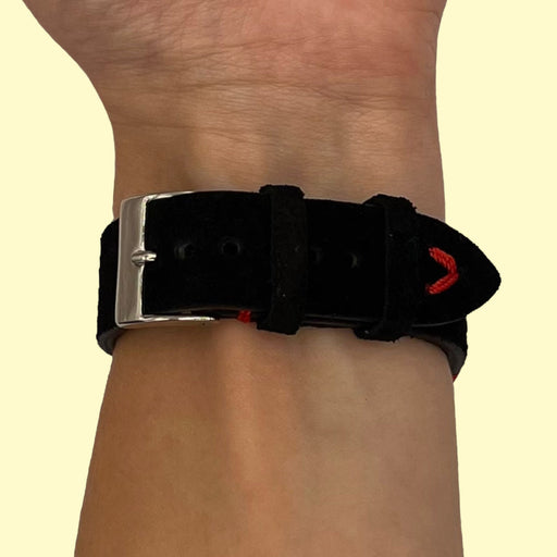 black-red-garmin-fenix-6s-watch-straps-nz-suede-watch-bands-aus