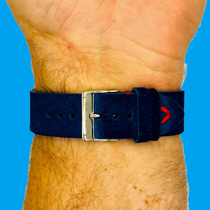 navy-blue-red-coros-apex-4-(42mm)-watch-straps-nz-suede-watch-bands-aus