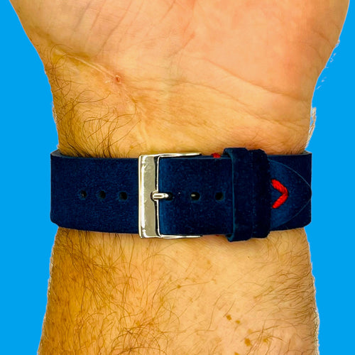 navy-blue-red-garmin-fenix-5s-watch-straps-nz-suede-watch-bands-aus