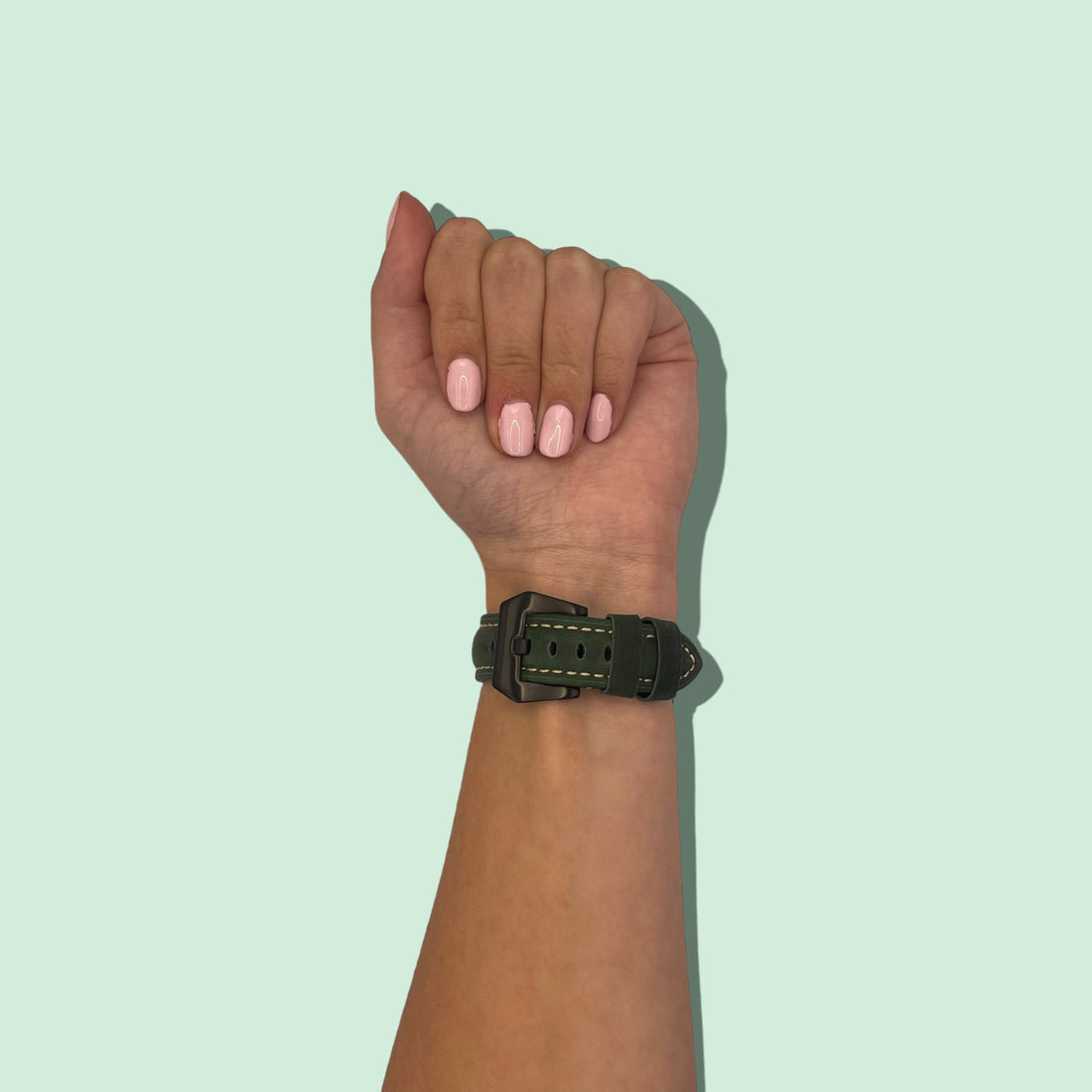 green-black-buckle-garmin-venu-x1-watch-straps-nz-retro-leather-watch-bands-aus