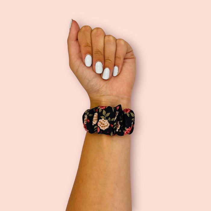 flora-black-garmin-quatix-7-watch-straps-nz-scrunchies-watch-bands-aus