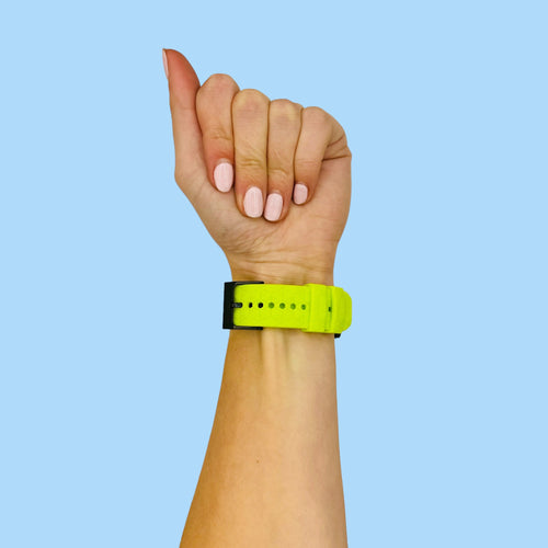 lime-green-hex-pattern-garmin-forerunner-570-(47mm)-watch-straps-nz-silicone-football-pattern-watch-bands-aus