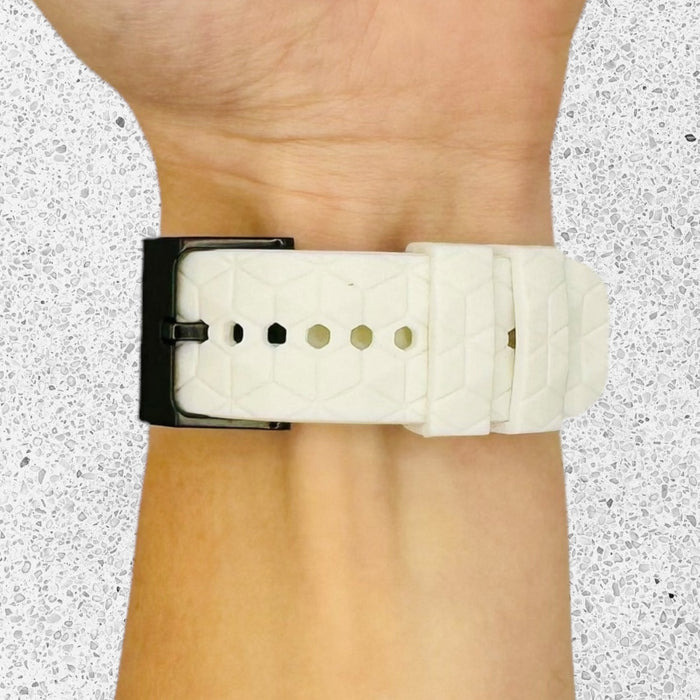 white-hex-pattern-thehorse-18mm-range-watch-straps-nz-silicone-football-pattern-watch-bands-aus