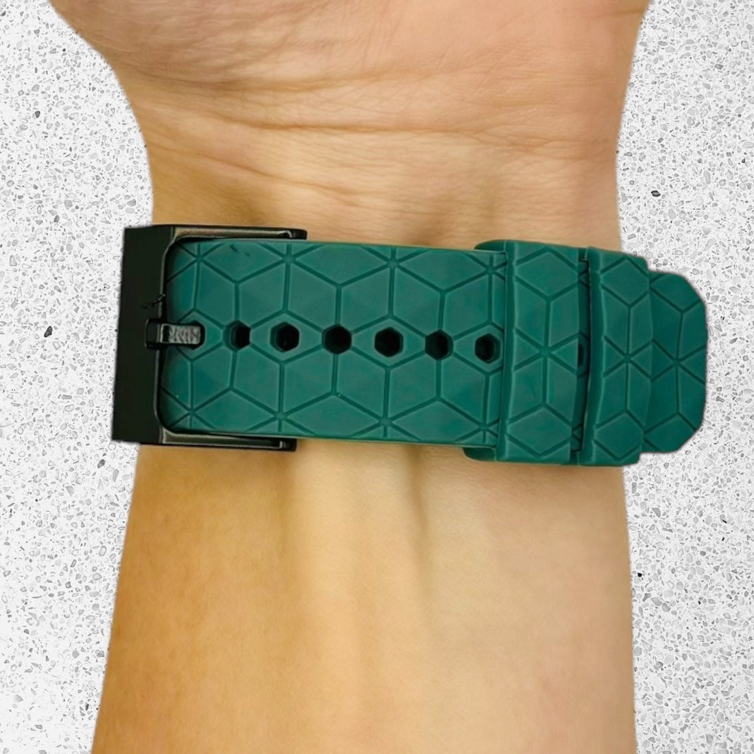 stone-green-hex-pattern-huawei-watch-fit-4-watch-straps-nz-silicone-football-pattern-watch-bands-aus-996404