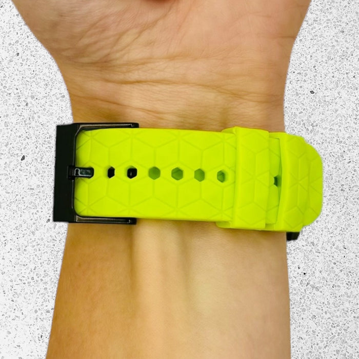 lime-green-hex-pattern-garmin-descent-mk3-mk3i-(43mm)-watch-straps-nz-silicone-football-pattern-watch-bands-aus