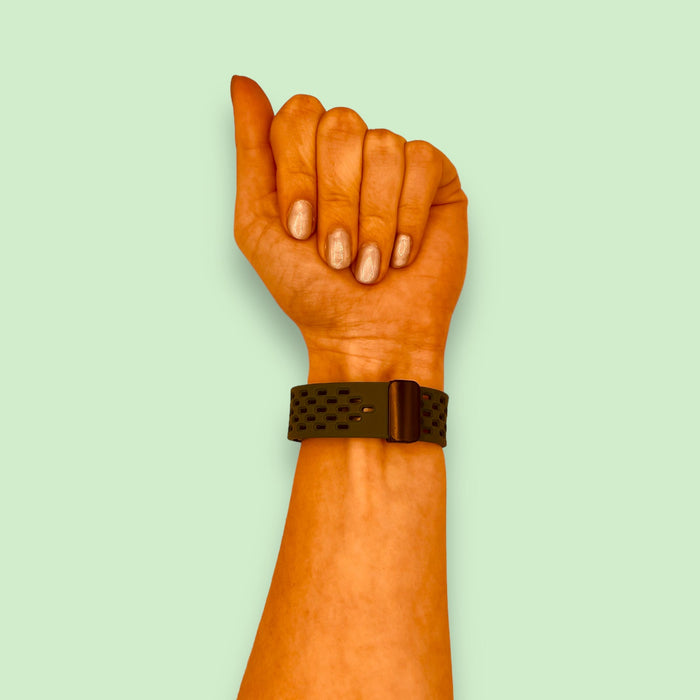 army-green-magnetic-sports-xiaomi-amazfit-t-rex-ultra-watch-straps-nz-magnetic-sports-watch-bands-aus