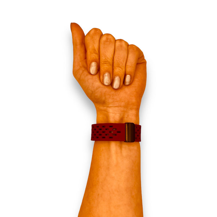 maroon-magnetic-sports-garmin-forerunner-955-watch-straps-nz-magnetic-sports-watch-bands-aus