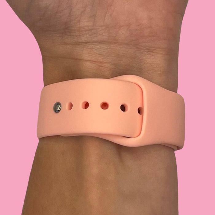peach-garmin-vivoactive-3-watch-straps-nz-silicone-button-watch-bands-aus