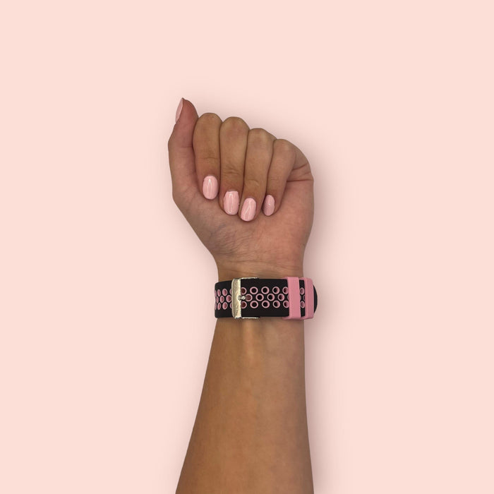 black-pink-polar-grit-x2-pro-watch-straps-nz-silicone-sports-watch-bands-aus