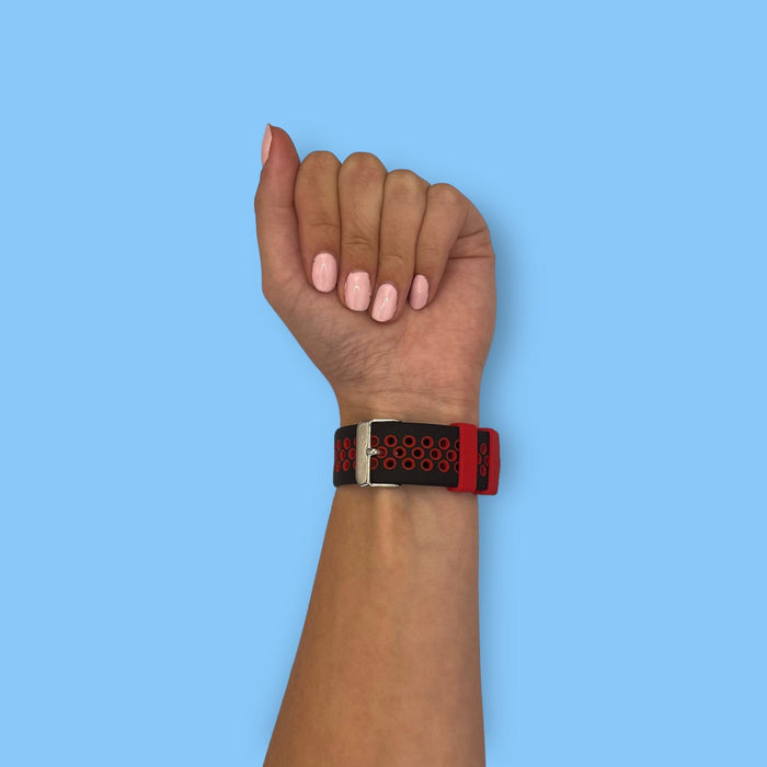 black-red-garmin-descent-mk3-mk3i-(43mm)-watch-straps-nz-silicone-sports-watch-bands-aus