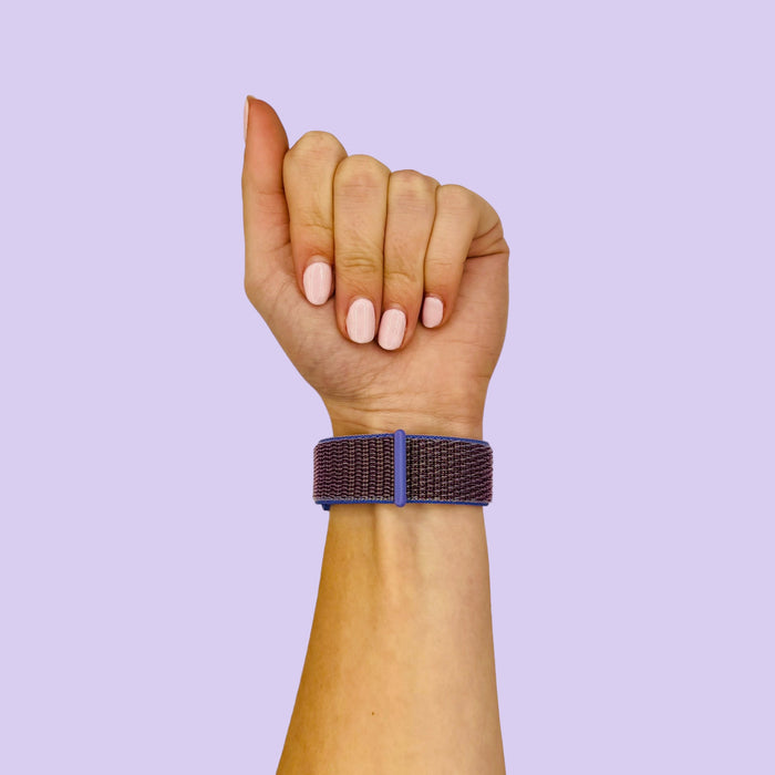 purple-ticwatch-5-pro-watch-straps-nz-nylon-sports-loop-watch-bands-aus