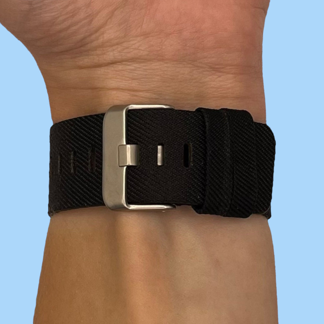black-samsung-galaxy-watch-7-(40mm)-watch-straps-nz-canvas-watch-bands-aus