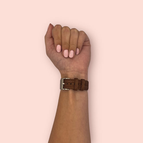 brown-google-pixel-watch-4-(45mm)-watch-straps-nz-canvas-watch-bands-aus