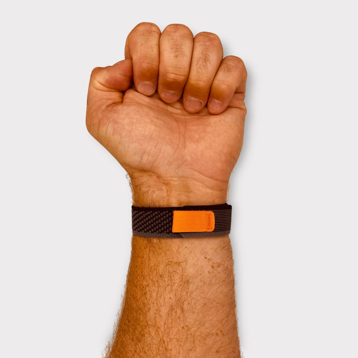 black-grey-orange-suunto-race-watch-straps-nz-snakeskin-leather-watch-bands-aus