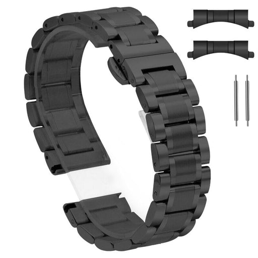 black-metal-garmin-lily-2-watch-straps-nz-stainless-steel-link-watch-bands-aus