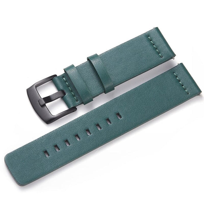 green-black-buckle-xiaomi-amazfit-stratos,-stratos-2-watch-straps-nz-leather-watch-bands-aus