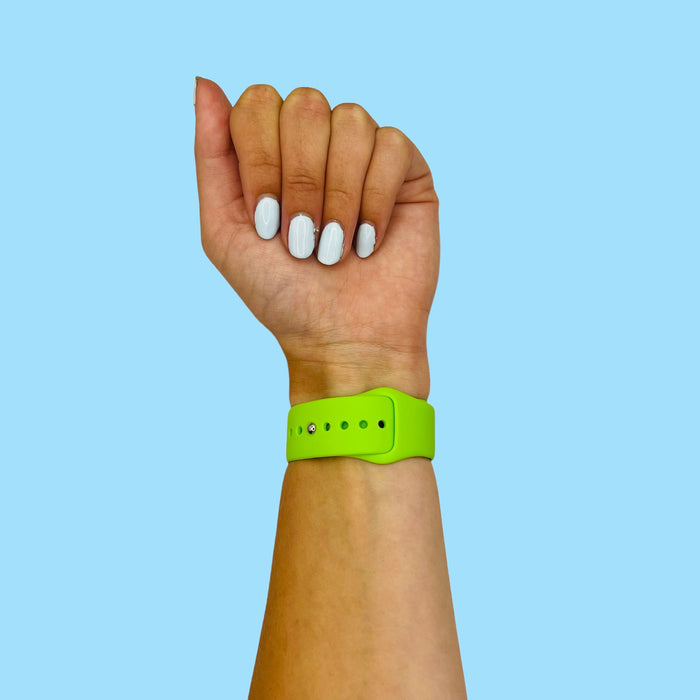 lime-green-garmin-forerunner-955-watch-straps-nz-silicone-button-watch-bands-aus
